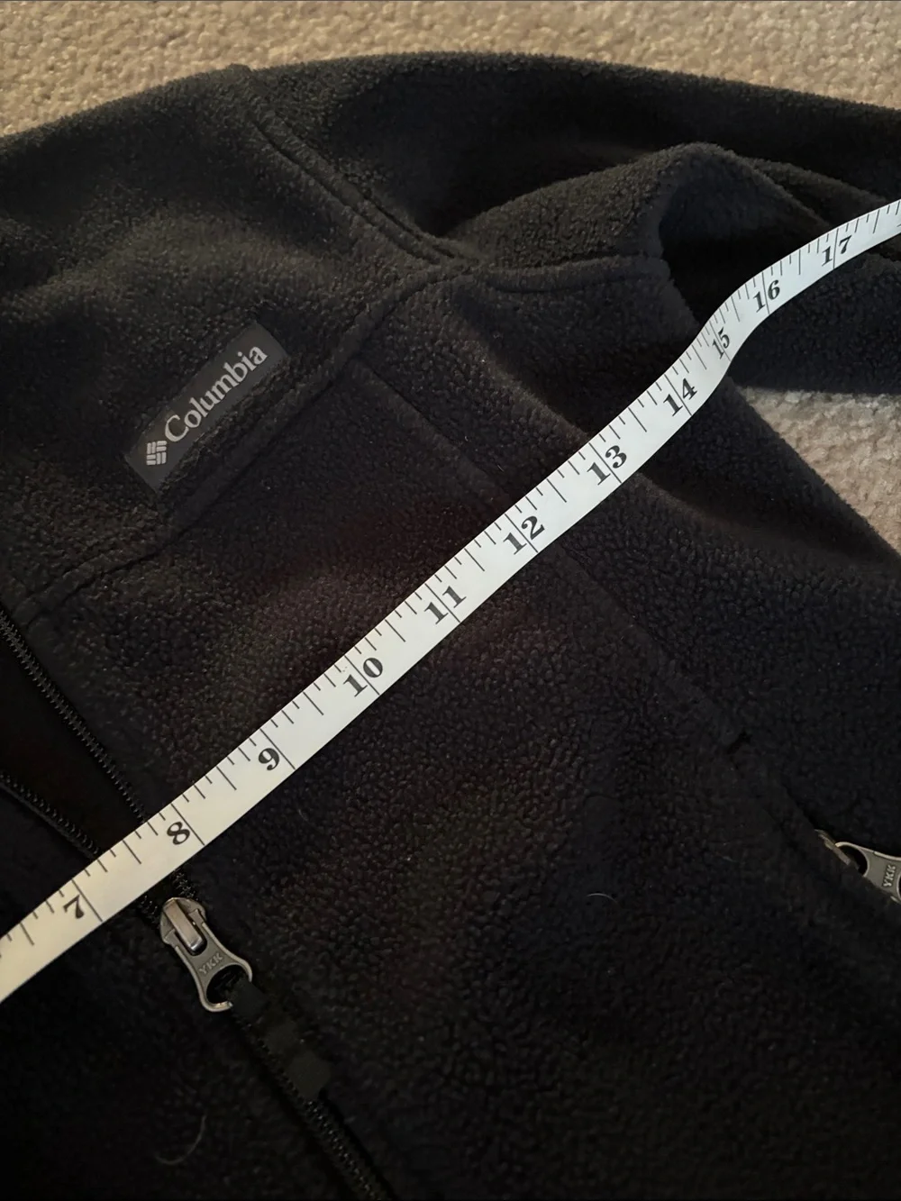 Columbia Black Kids Full-Zip Puffer-Style Fleece Jacket size small (8)